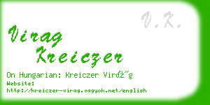 virag kreiczer business card